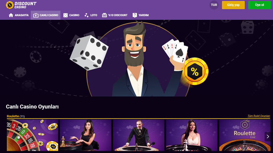 Discountcasino canlı casino sitesi