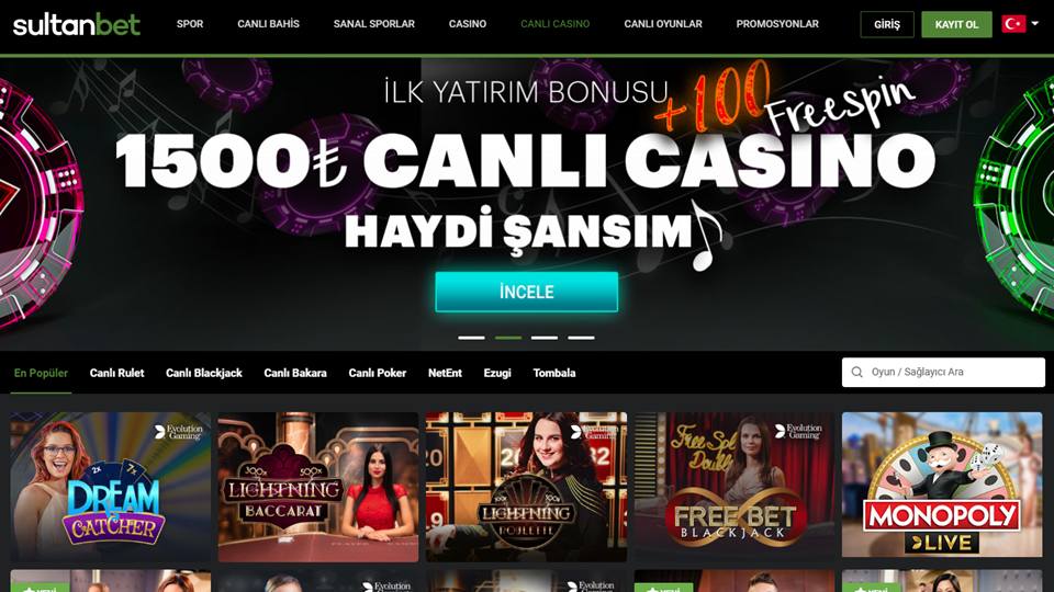 Sultanbet canlı casino sitesi