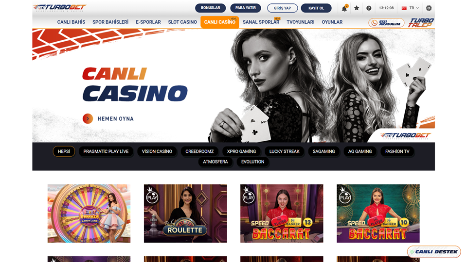 Turbobet casino sitesi